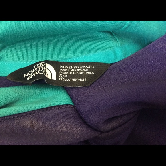 THE NORTH FACE DEEP PURPLE TEAL HOODED Sweatshirt VIBRANT GR8UC RARE - Picture 7 of 7